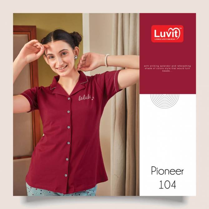 Luvit Pioneer Night Wear New Designer Latest Fancy Printed Night Suits Collection